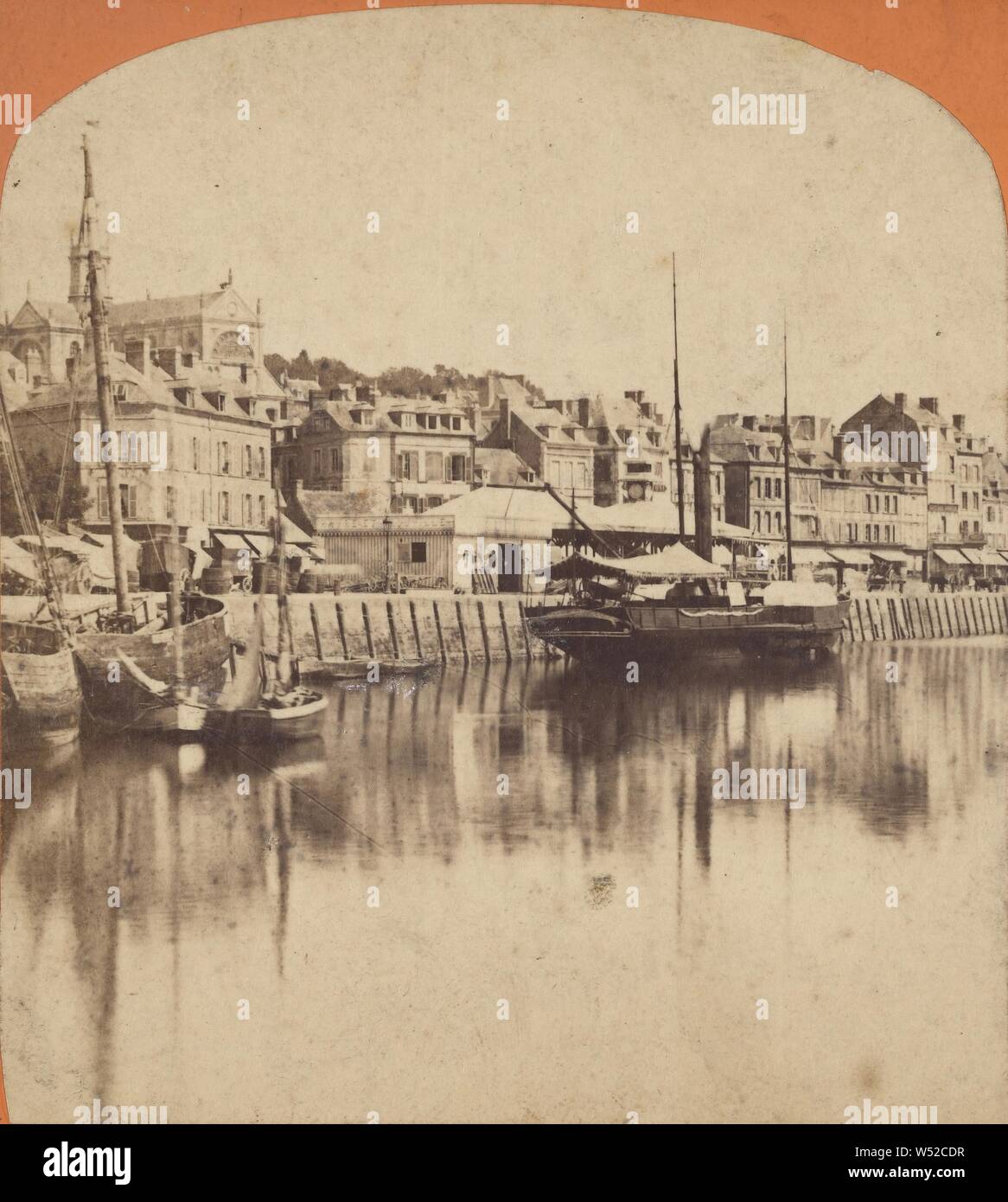 Trouville. Quai Joinville. Normandy, Étienne Neurdein (French, 1832 - 1918), about 1870, Albumen silver print Stock Photo