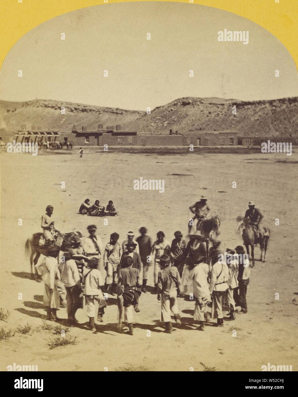 Navajoe Indian Dance, at old Fort Defiance, N.M., Timothy H. O'Sullivan  (American, about 1840 - 1882), 1873, Albumen silver print Stock Photo -  Alamy