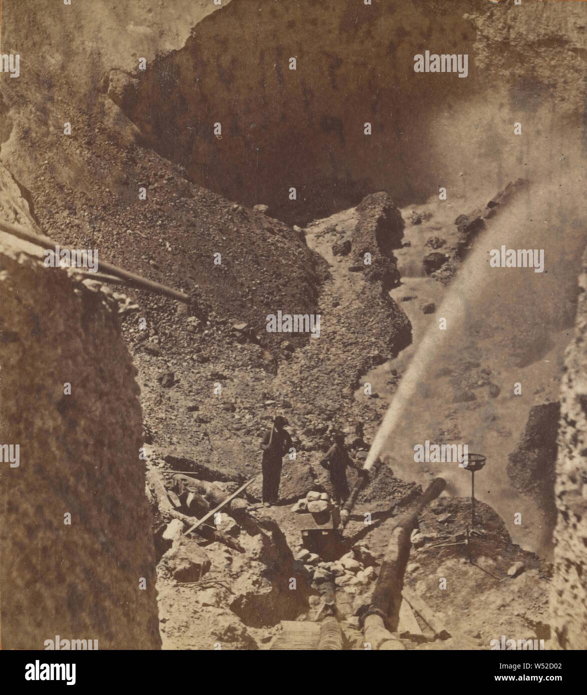 Hydraulic Gold Mining, California., C.L. Pond (American, about 1832