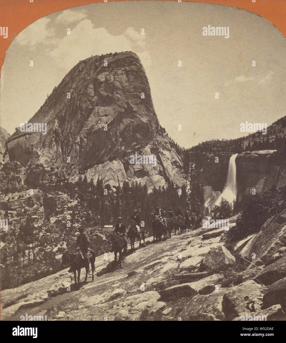 Bellows' Butte and Nevada Fall, Yosemite Valley, California, Attributed