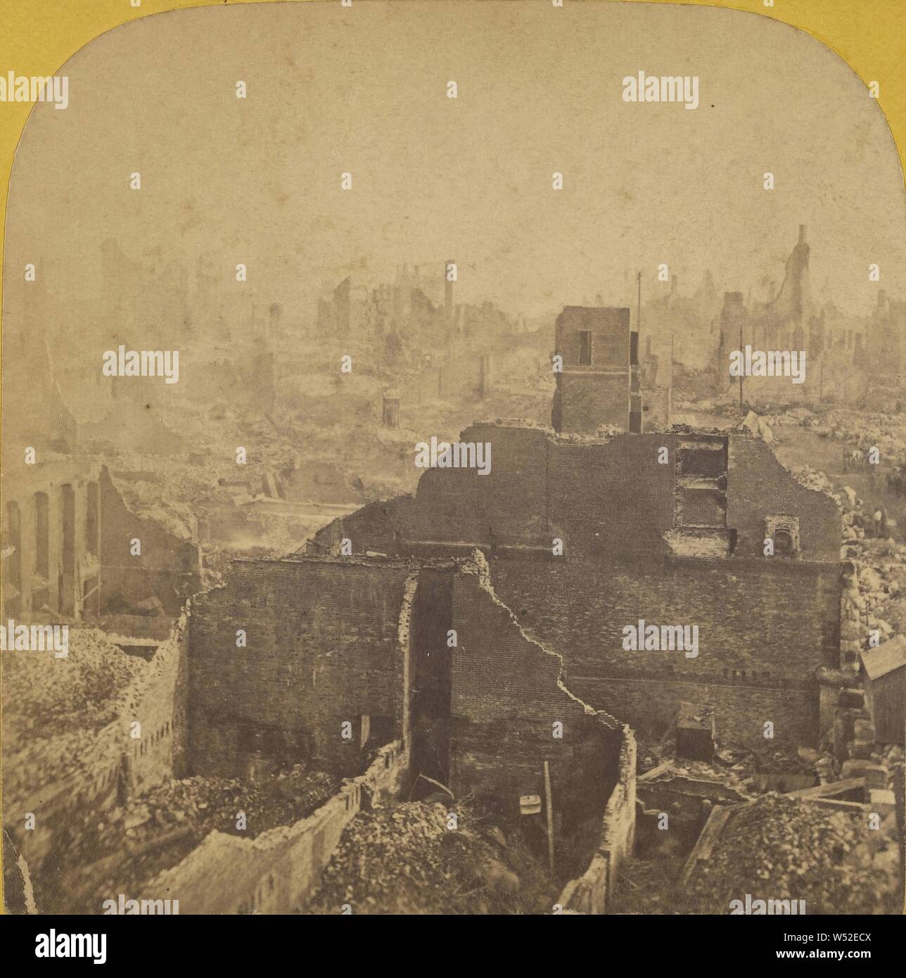 Panoramic View from Washington Street. Boston, Mass., John P. Soule (American, 1827 - 1904), November 9-10, 1872, Albumen silver print Stock Photo