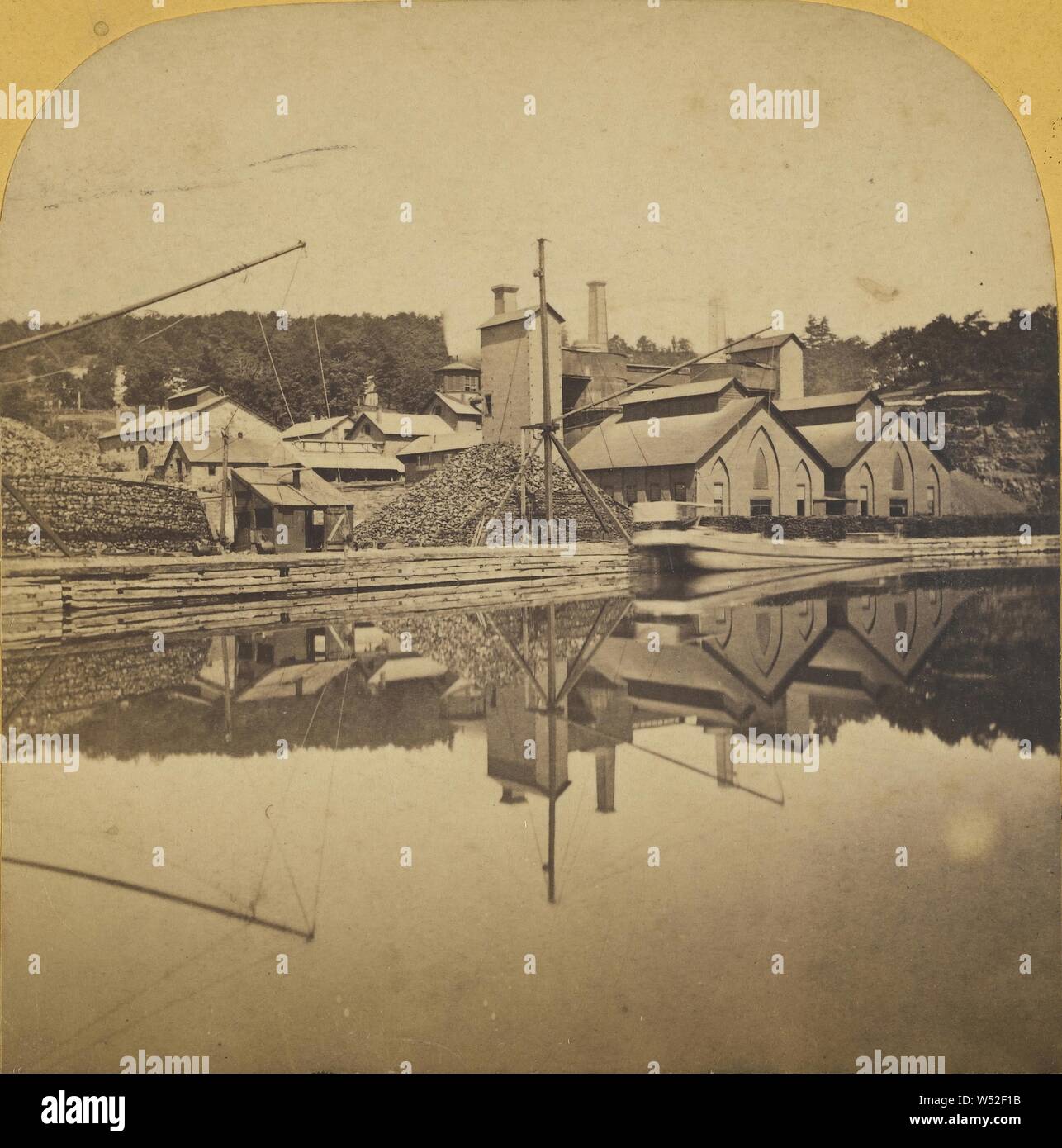 Iron Works, Port Henry, N.Y., Adin French Styles (American, 1832 - 1910), 1865–1875, Albumen silver print Stock Photo