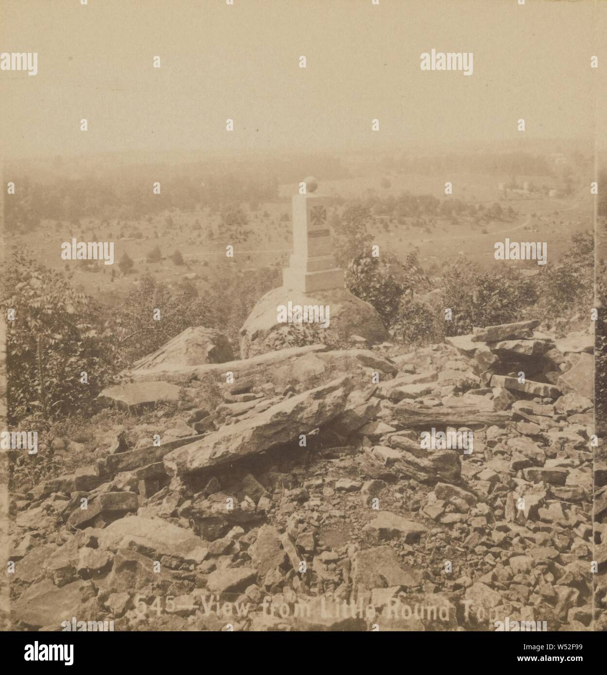 View from Little Round Top towards Devils Den, Gettysburg National Military  Park, Pennsylvania, United States Stock Photo - Alamy