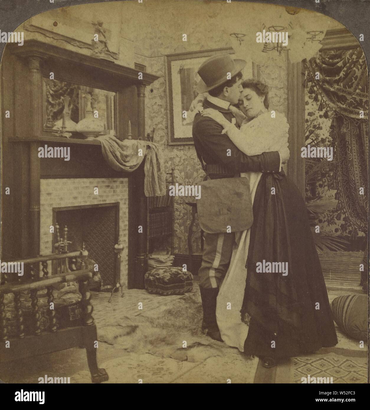 I am so Sorry to Leave you Dear., Strohmeyer & Wyman, 1899, Albumen silver print Stock Photo
