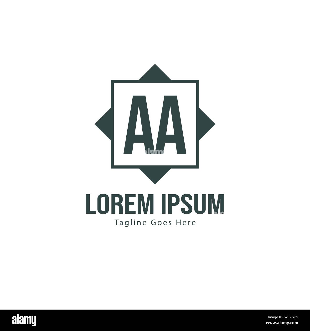 AA Letter Logo Design. Creative Modern AA Letters Icon Illustration ...