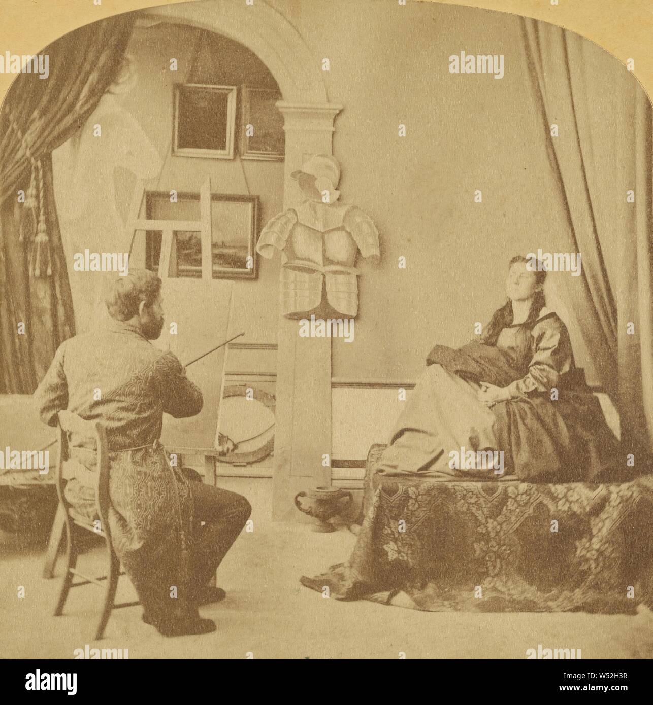 The Studio., Franklin G. Weller (American, 1833 - 1877), 1872, Albumen silver print Stock Photo