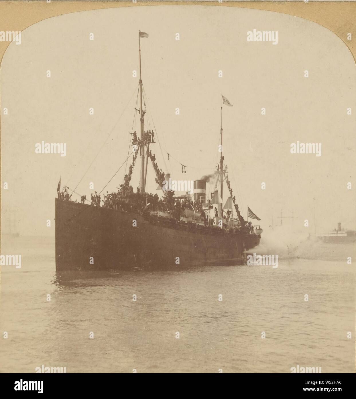 The good ship Pennsylvania leaving for Manila., M.H. Zahner (American, active 1880s - 1890s), 1898, Gelatin silver print Stock Photo