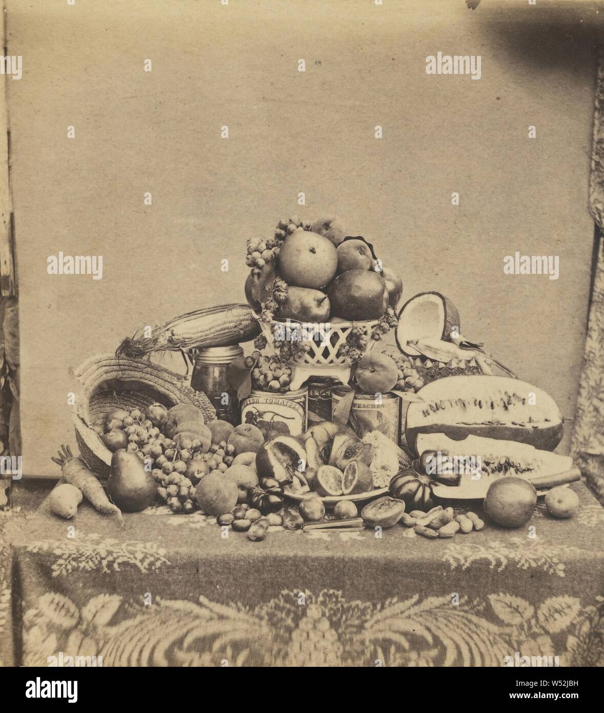 Still life with fruits and vegetables, Vernon Royle (American, active ...