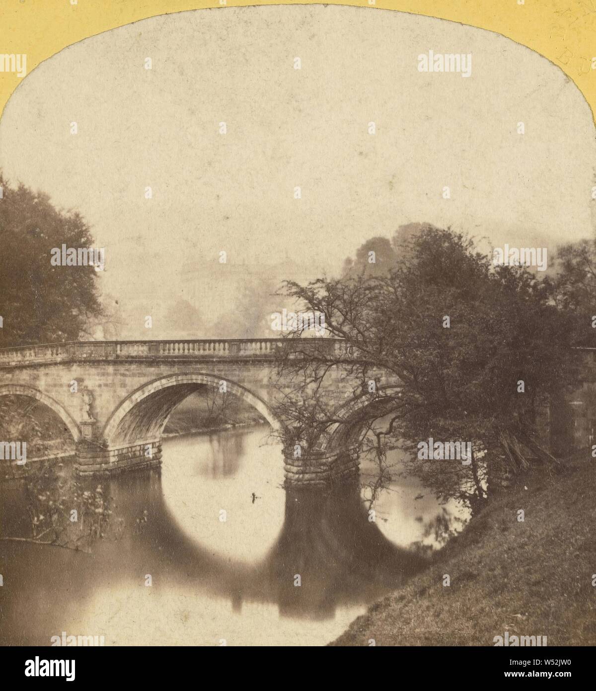 The Bridge - Chatsworth, B.W. Bentley (British, active 1870s - 1880s), about 1865, Albumen silver print Stock Photo