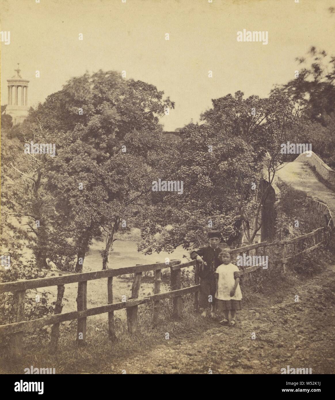 The Auld Brig O'Doon. Over Which Tam O'Shanter Fled When Pursued by the Witches from Alloway Kirk., Unknown maker, British, about 1860, Albumen silver print Stock Photo