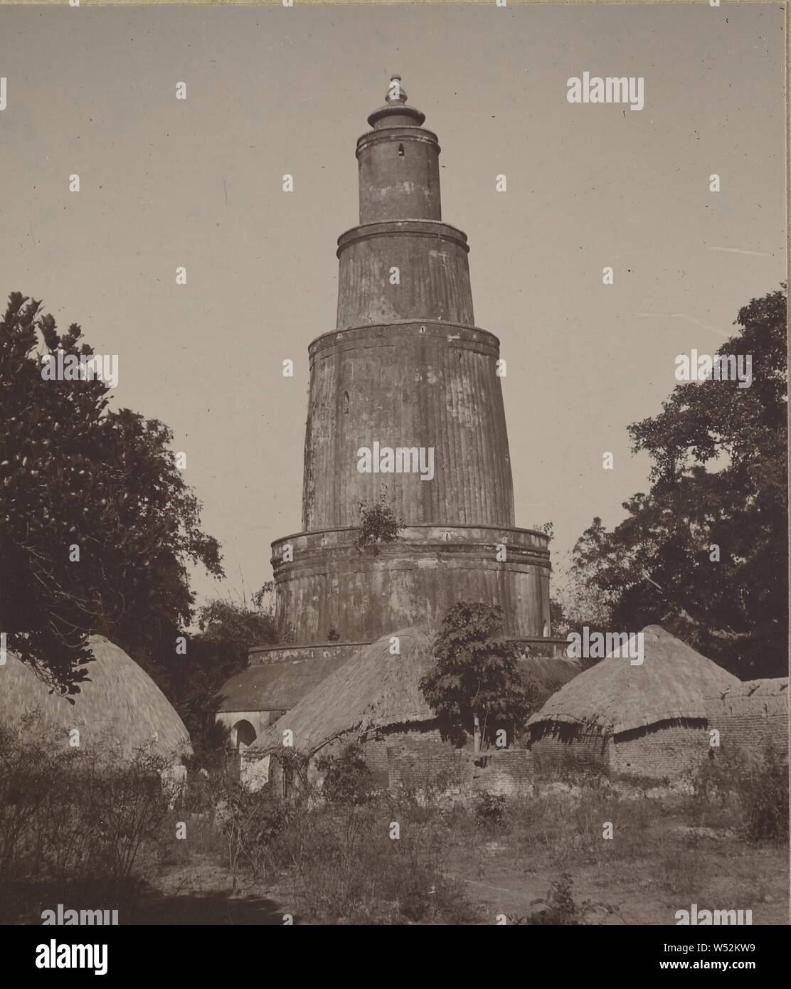 The Tower at Pandua., Unknown, about 1900, Gelatin silver print Stock Photo