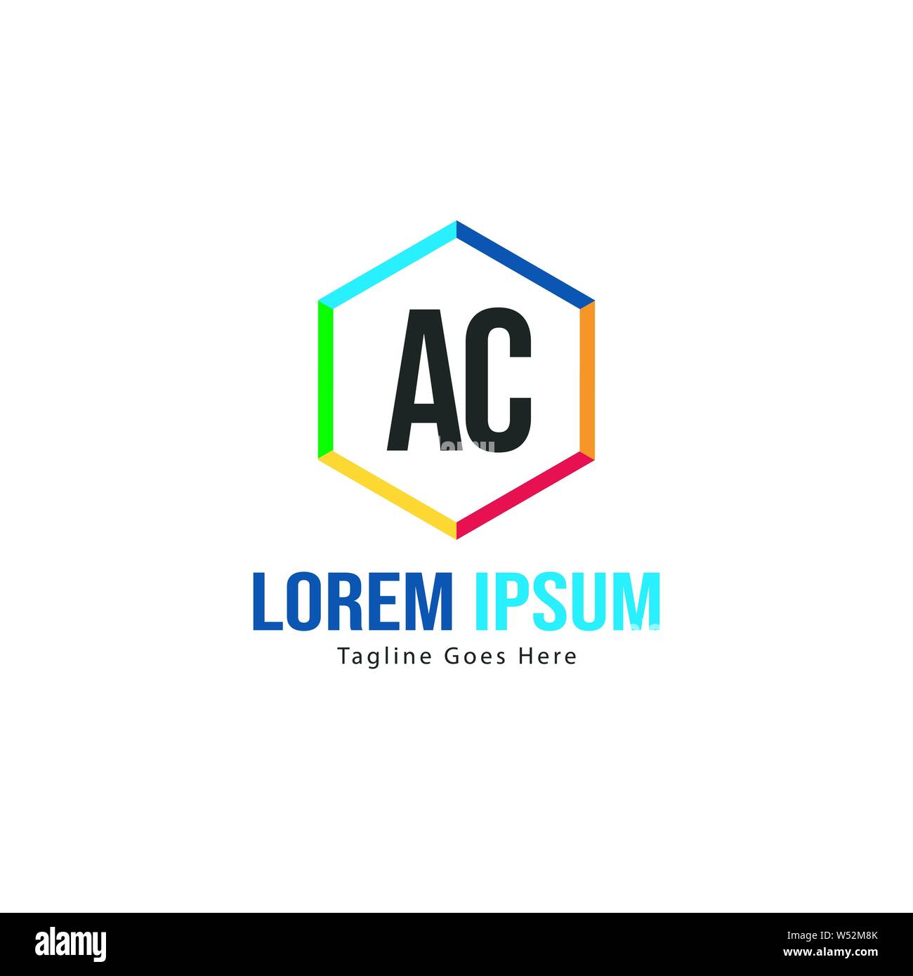 AC Letter Logo Design. Creative Modern AC Letters Icon Illustration ...