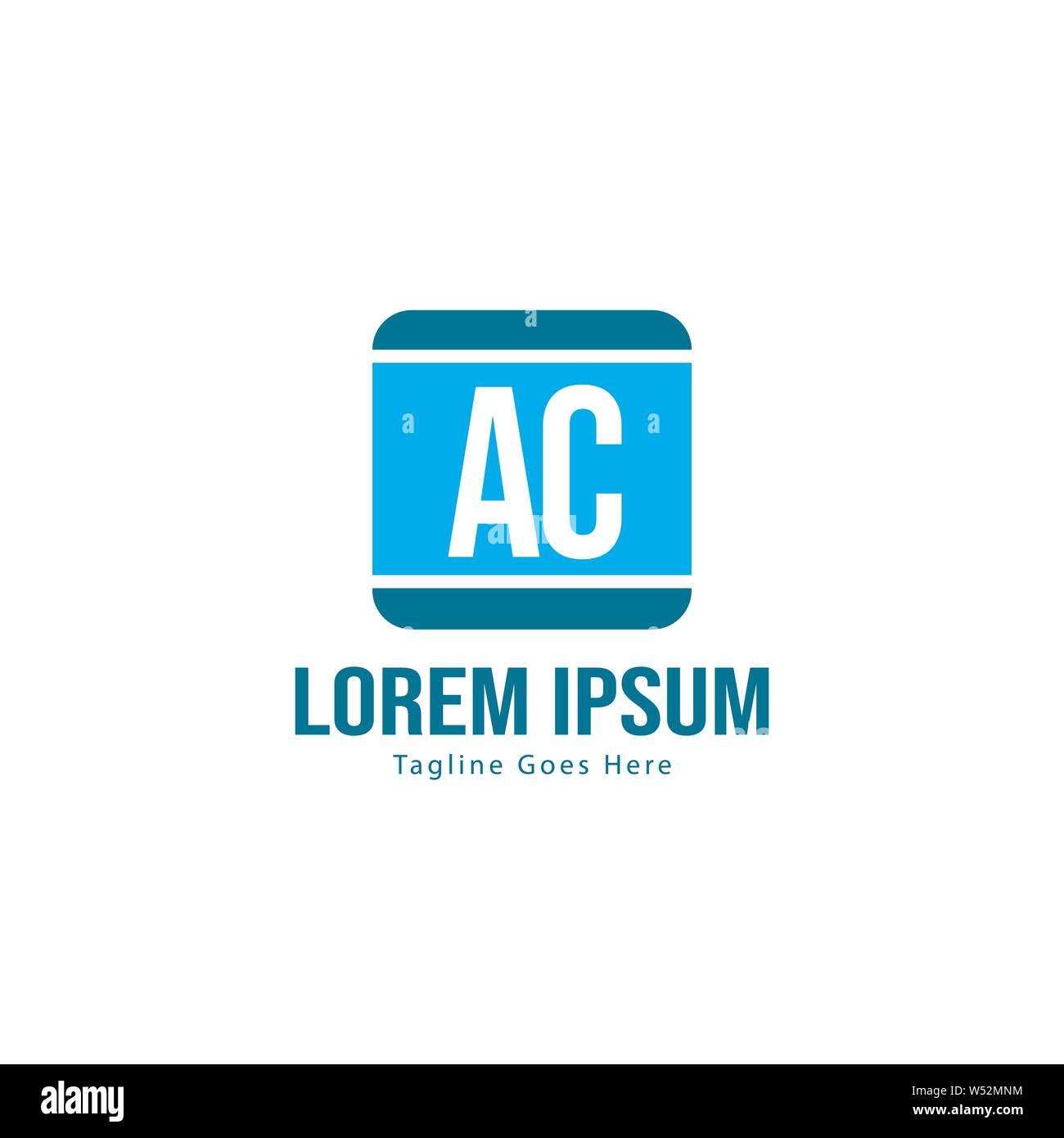 AC Letter Logo Design. Creative Modern AC Letters Icon Illustration ...