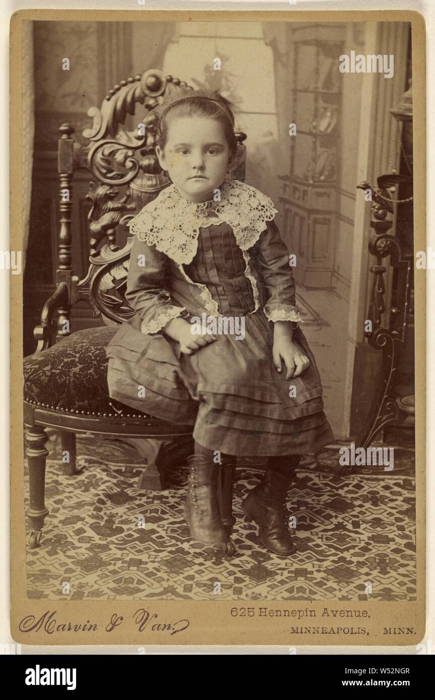 Alice Elisabeth Bessie., Marvin & Van, about 1890, Albumen silver print Stock Photo