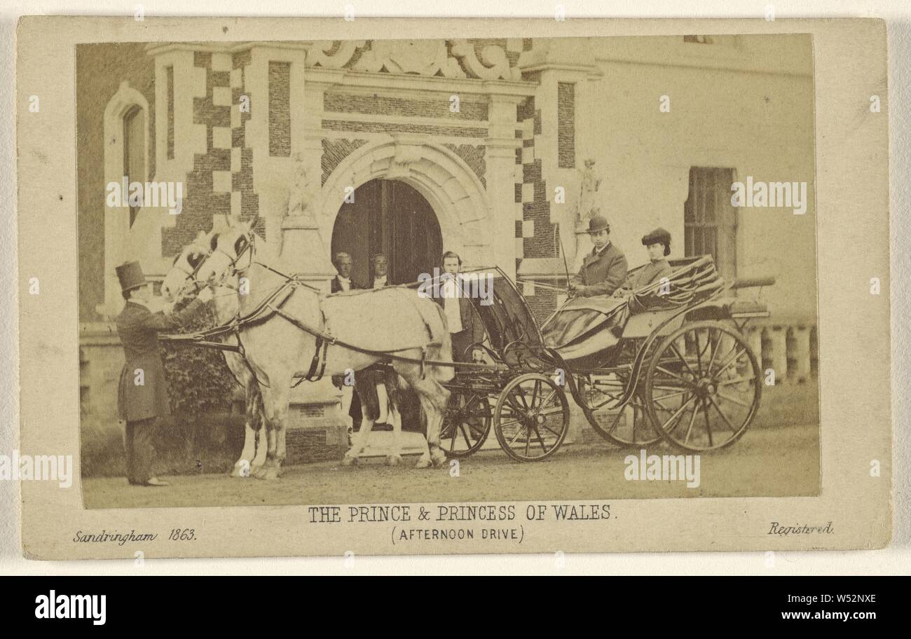 The Prince & Princess of Wales. (Afternoon Drive), London Stereoscopic and Photographic Company, 1863, Albumen silver print Stock Photo