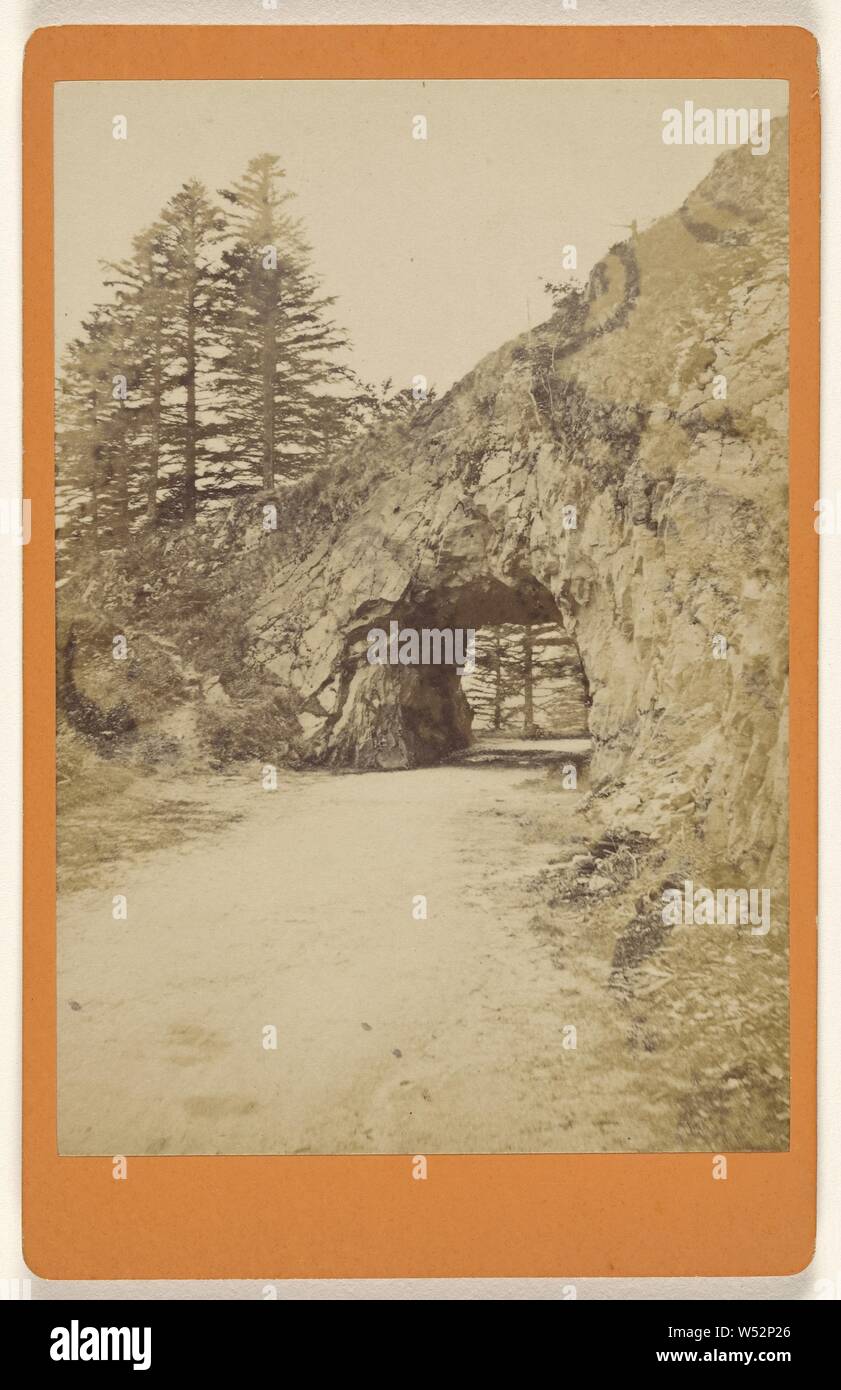 Ancien Négatif Photo – Voiture En Montagne, Tunnel Rocheux – Années 1930-40 – France