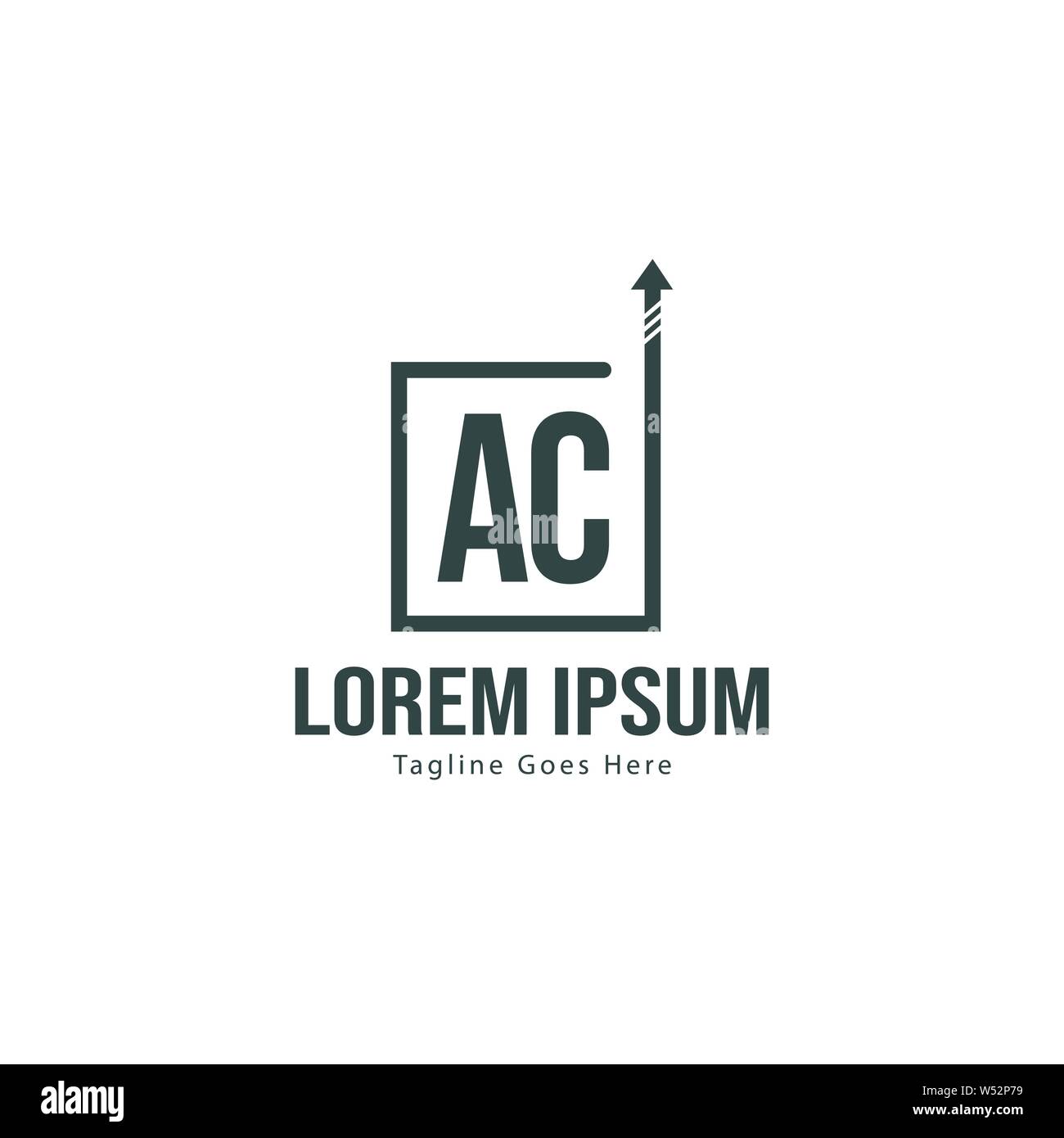 AC Letter Logo Design. Creative Modern AC Letters Icon Illustration ...