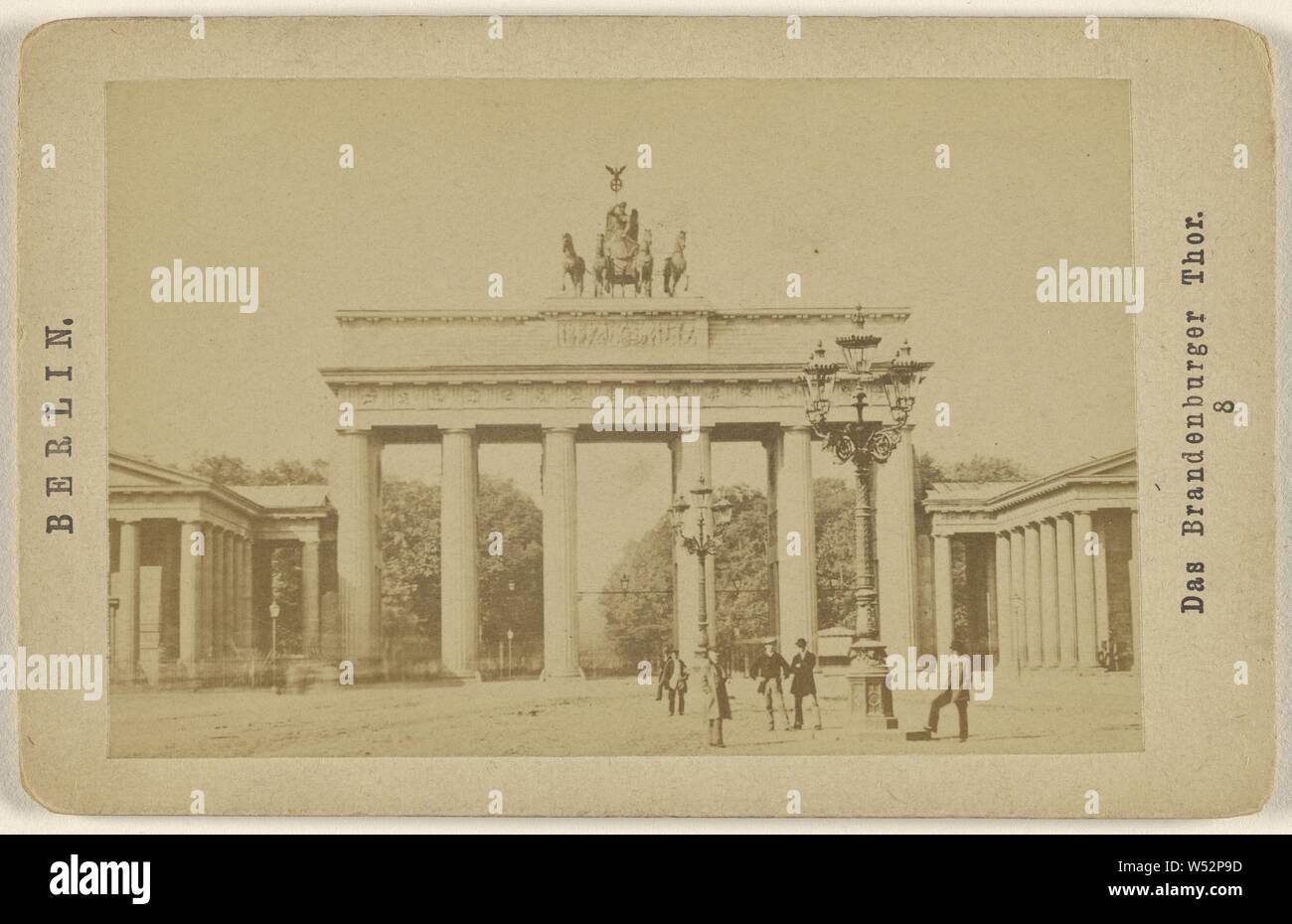Berlin. Das Brandenburger. Thor., Unknown maker, German, 1865–1875, Albumen silver print Stock Photo