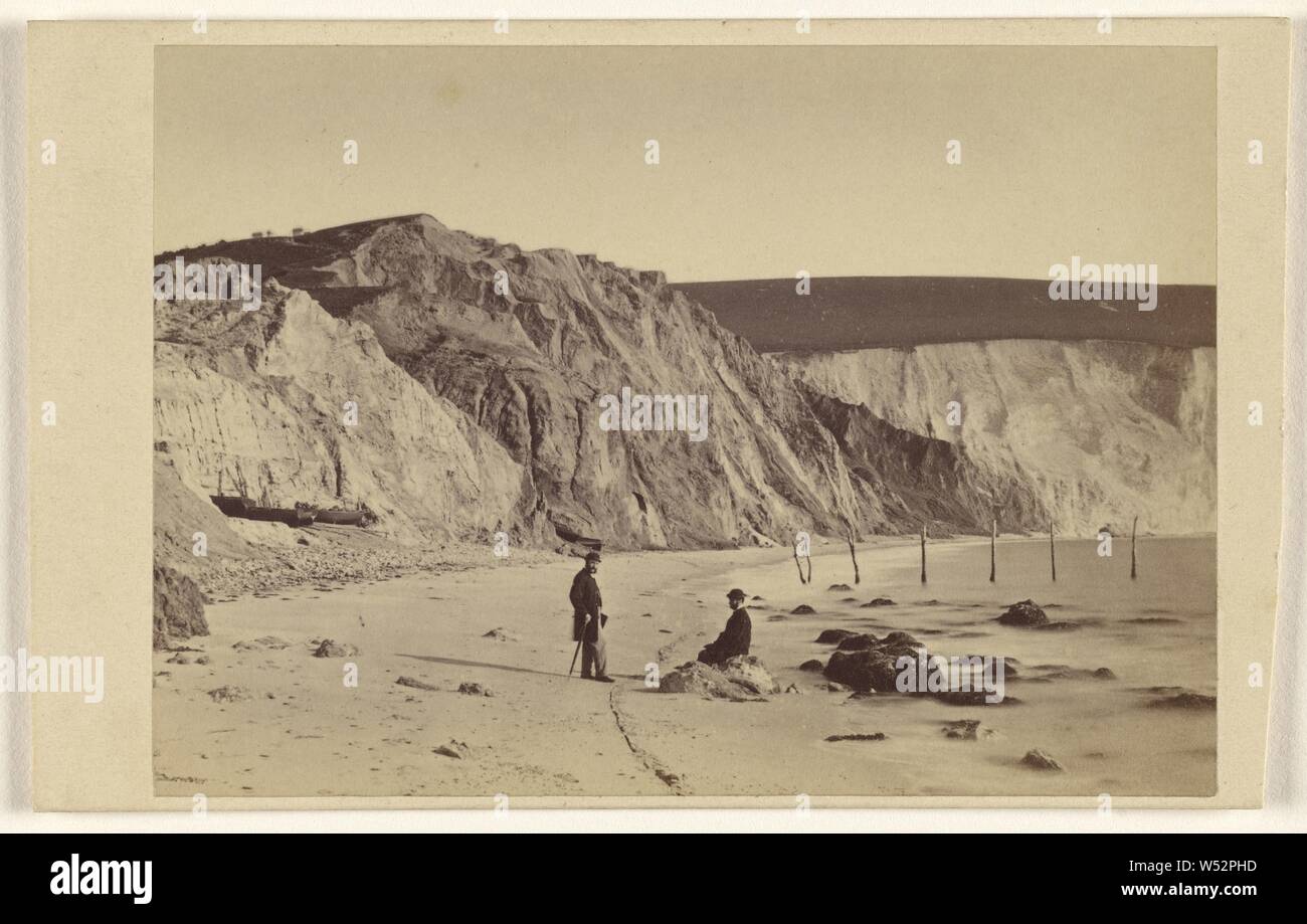 Alum Bay, Isle of Wight, Brown & Wheeler, 1865–1866, Albumen silver print Stock Photo