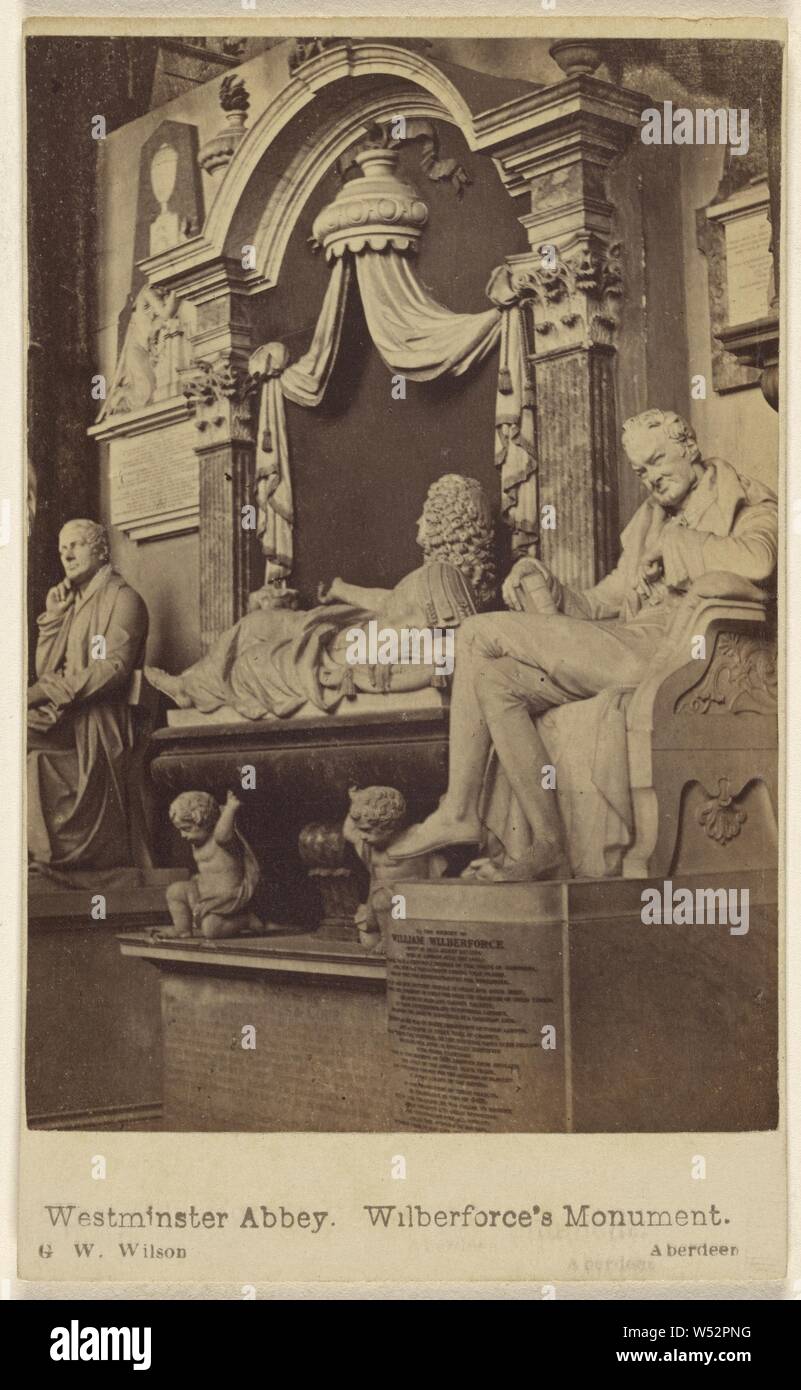 Westminster Abbey. Wilberforce's Monument., George Washington Wilson (Scottish, 1823 - 1893), 1864–1866, Albumen silver print Stock Photo