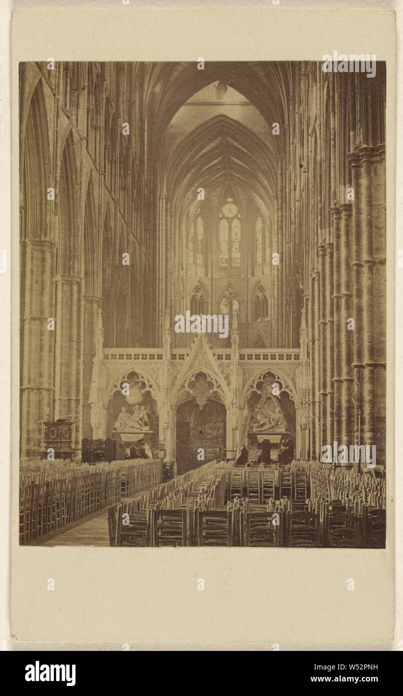 Interior of Westminster Abbey., George Washington Wilson (Scottish, 1823 - 1893), 1864–1865, Albumen silver print Stock Photo