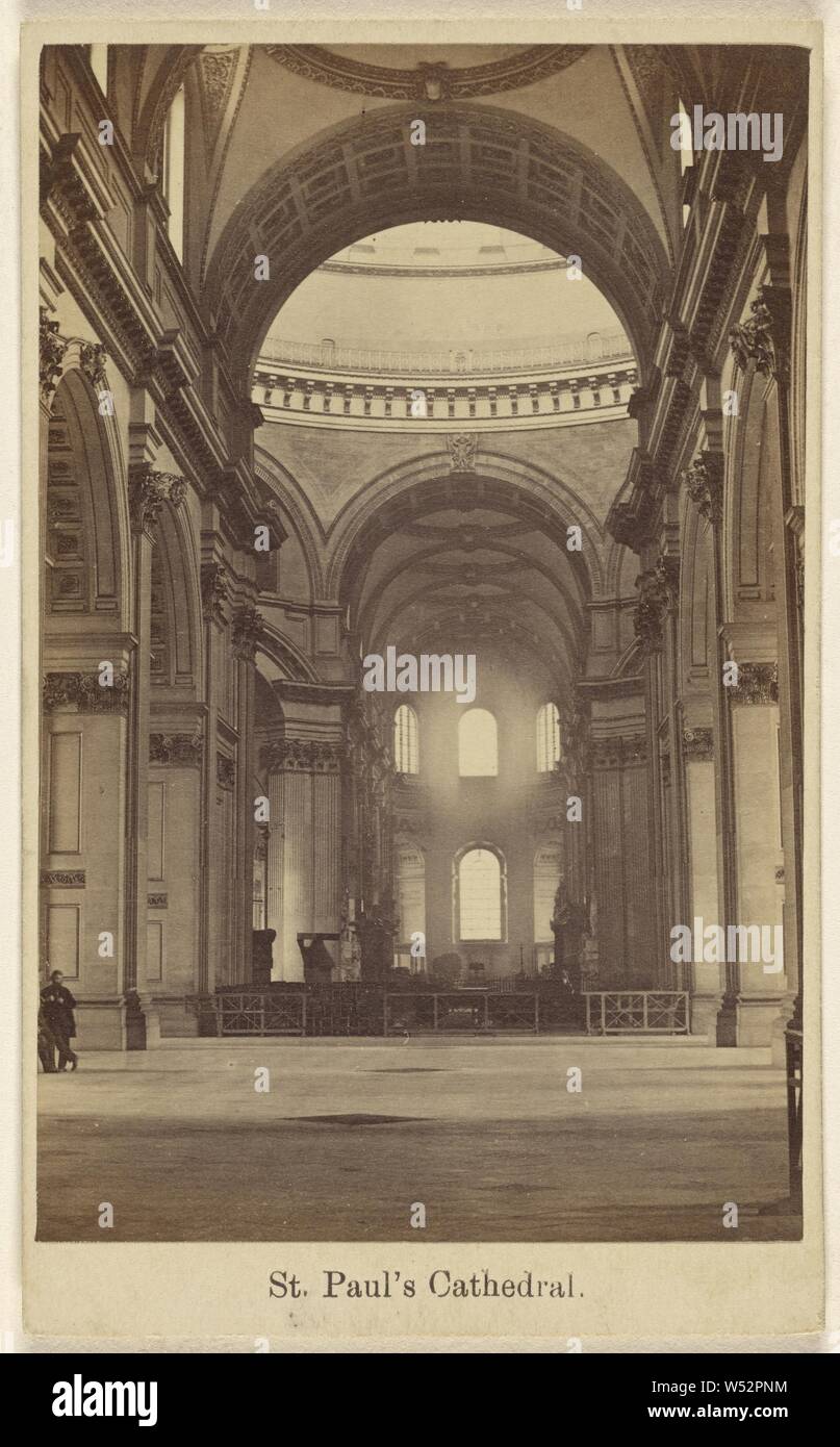 St. Paul's Cathedral interior, George Washington Wilson (Scottish, 1823 - 1893), 1864–1866, Albumen silver print Stock Photo