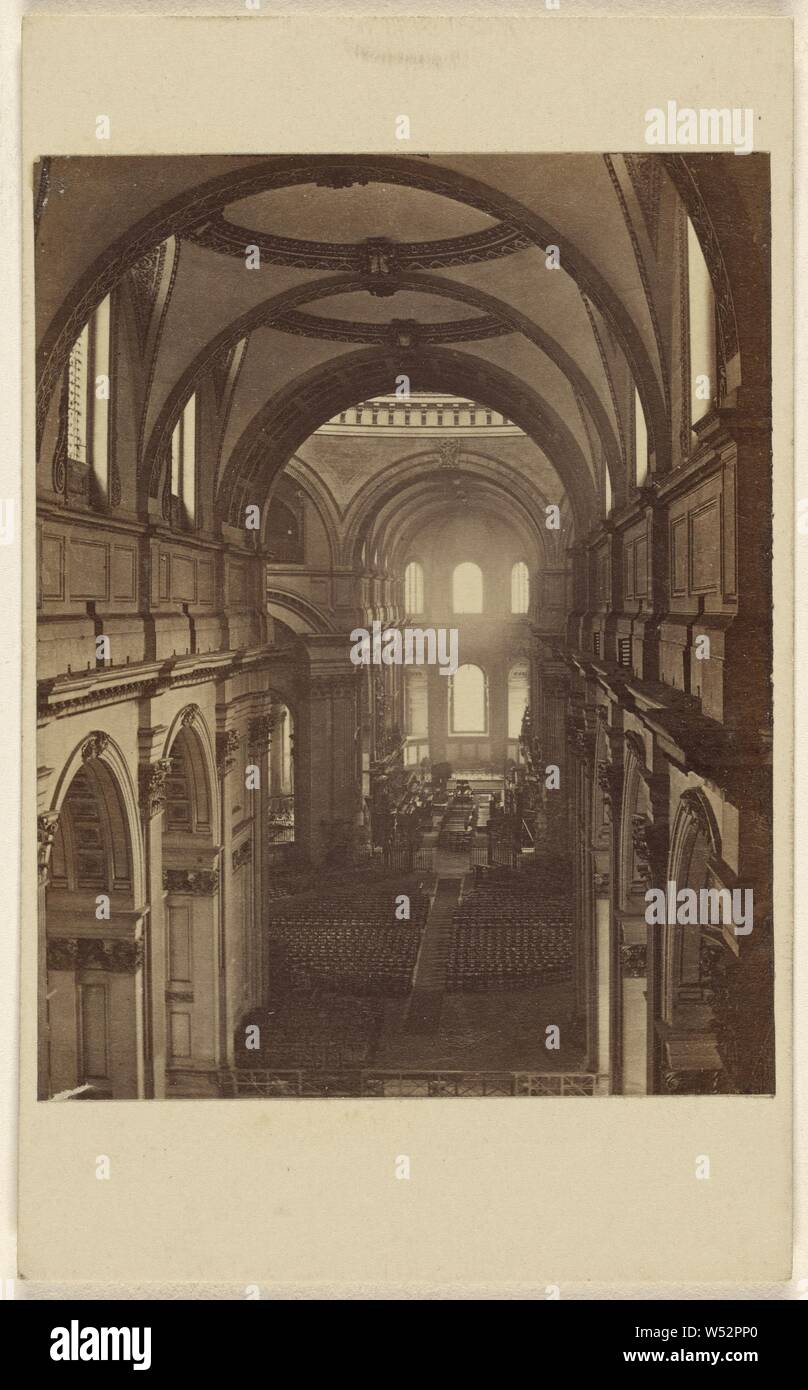 Interior of St. Paul's Cathedral, George Washington Wilson (Scottish, 1823 - 1893), 1864–1866, Albumen silver print Stock Photo