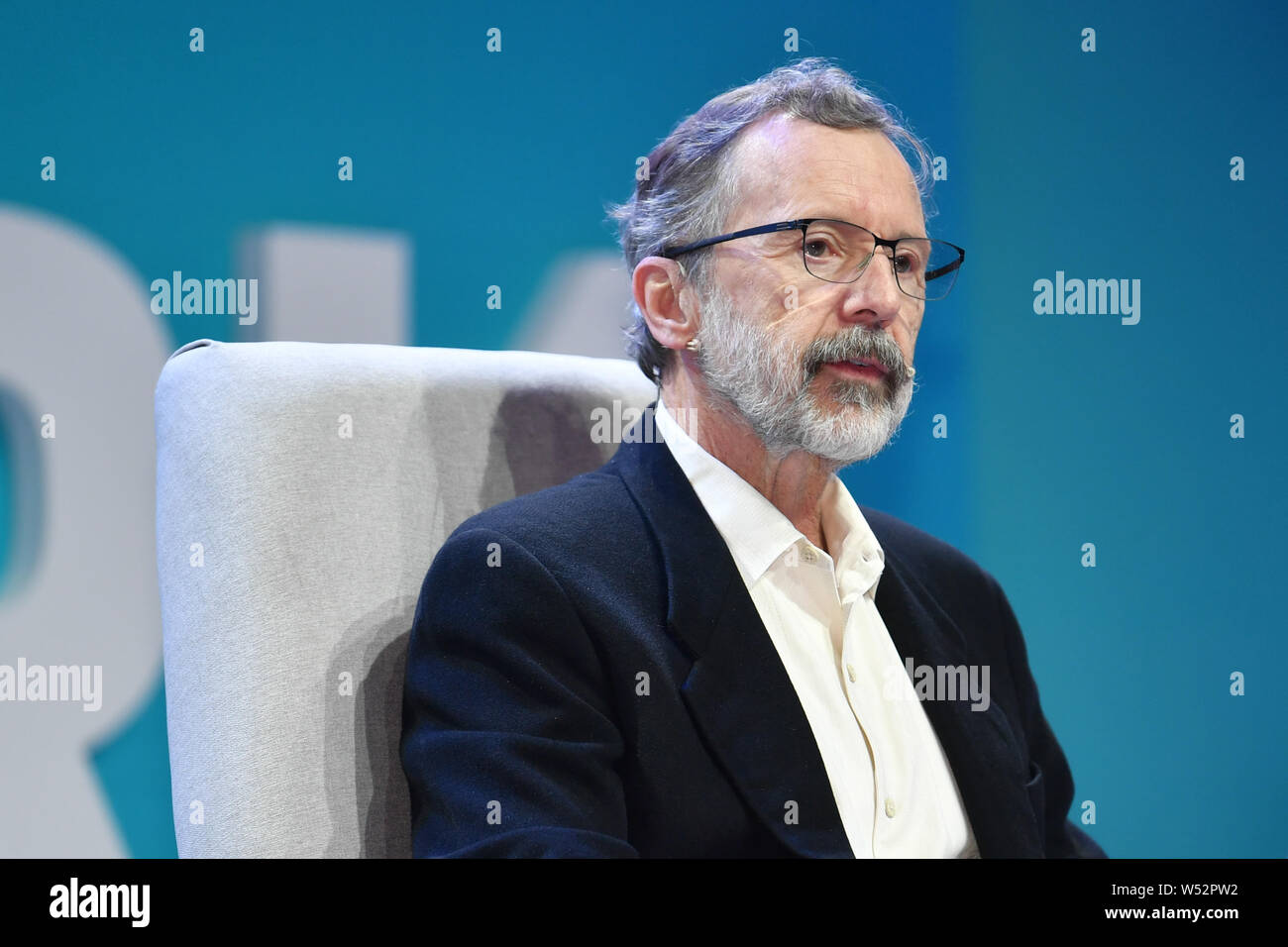 Ed Catmull, Pixar co-founder and computer animation pioneer, delivers a speech during the GeekPark IF 2019 in Beijing, China, 20 January 2019. Stock Photo