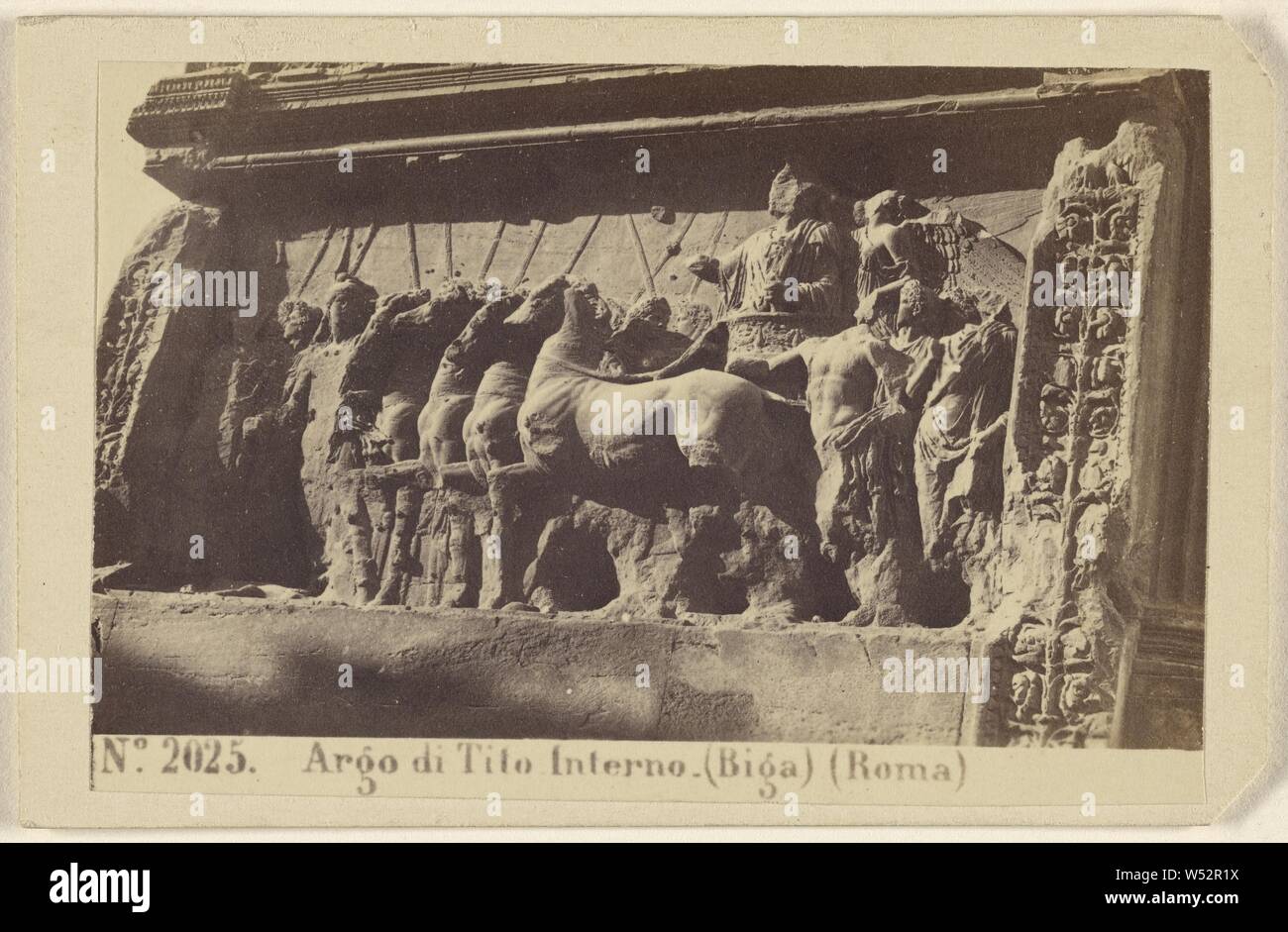 Argo di Tito Interno. (Biga) (Roma), Sommer & Behles (Italian, 1867 - 1874), 1865–1870, Albumen silver print Stock Photo