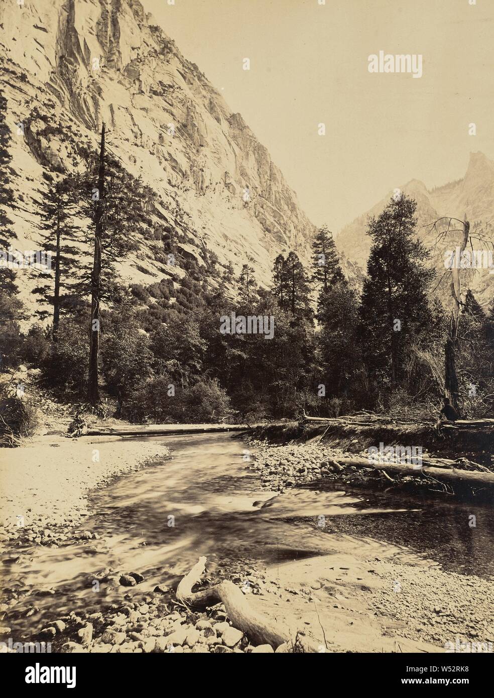 Junction Cliff, King's River, John K. Hillers (American, 1843 - 1925), United States, 1892, Albumen silver print, 32.7 × 24.7 cm (12 7/8 × 9 3/4 in Stock Photo