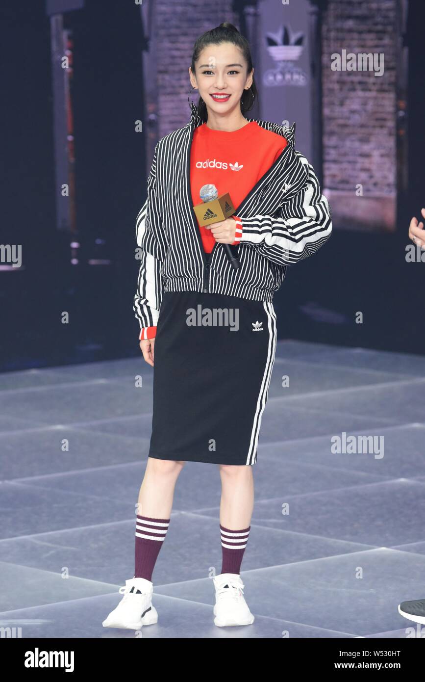 Hong Kong actress Angelababy attends a promotional event for Adidas in  Shanghai, China, 11 January 2019 Stock Photo - Alamy