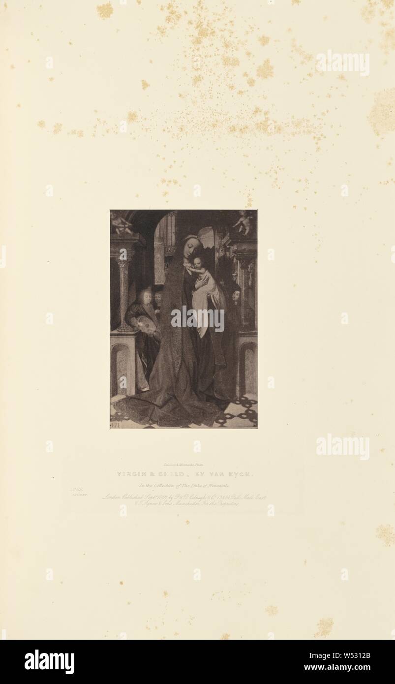 Virgin and Child, by van Eyck, Caldesi & Montecchi (British, active 1850s), London, England, 1858, Albumen silver print, 17.7 × 12 cm (6 15/16 × 4 3/4 in Stock Photo