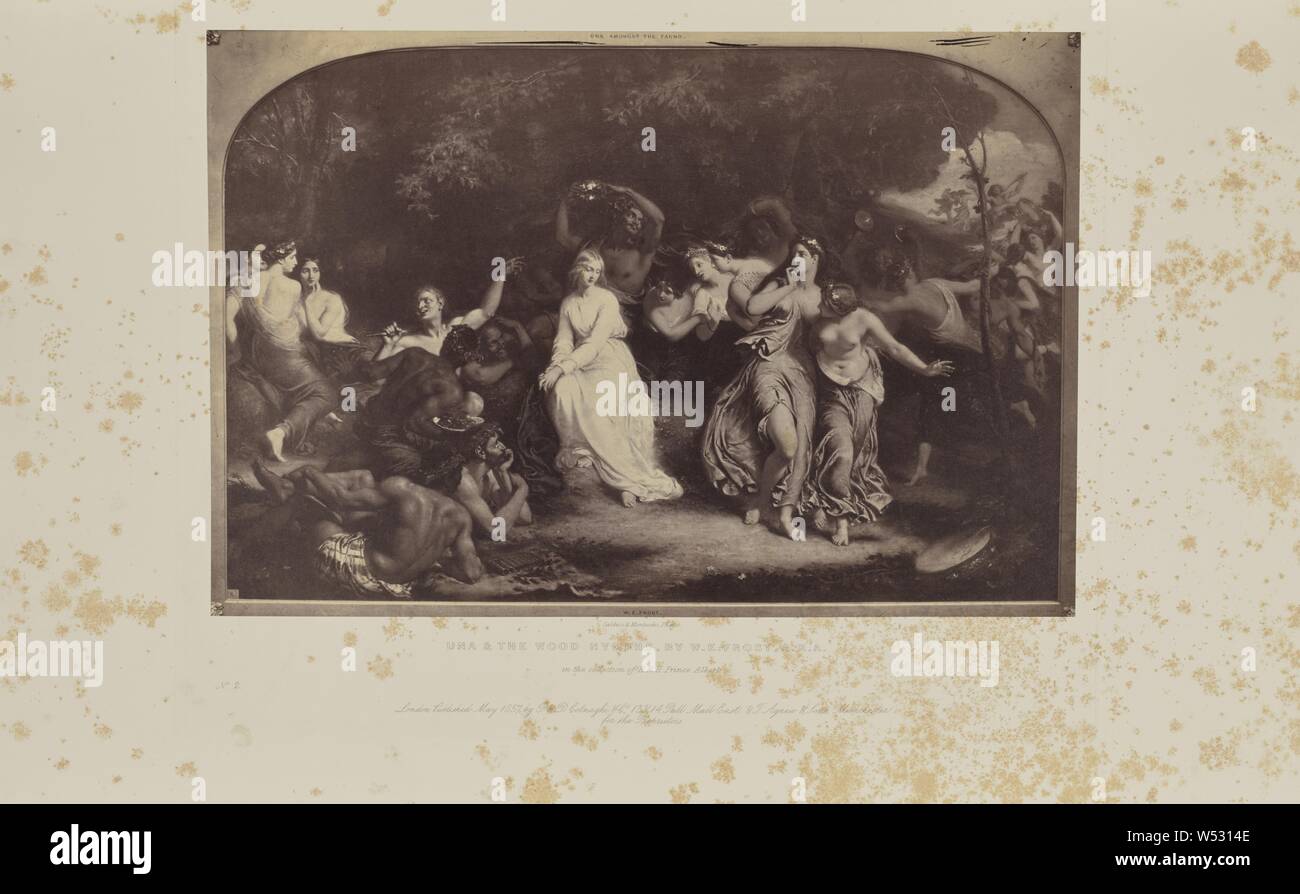 Una and the Wood Nymphs, by W.E. Frost, A.R.A., Caldesi & Montecchi (British, active 1850s), London, England, 1858, Albumen silver print, 23.7 × 35.2 cm (9 5/16 × 13 7/8 in Stock Photo