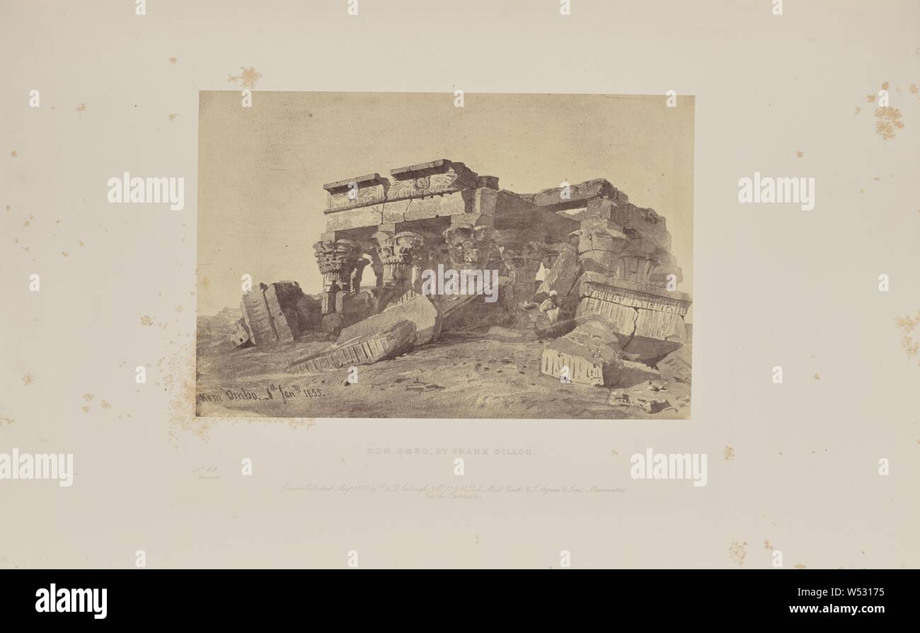 Kom Ombo, by Frank Dillon, Caldesi & Montecchi (British, active 1850s), or Robert Howlett (British, 1831 - 1858), London, England, 1858, Albumen silver print, 18.7 × 28.4 cm (7 3/8 × 11 3/16 in Stock Photo