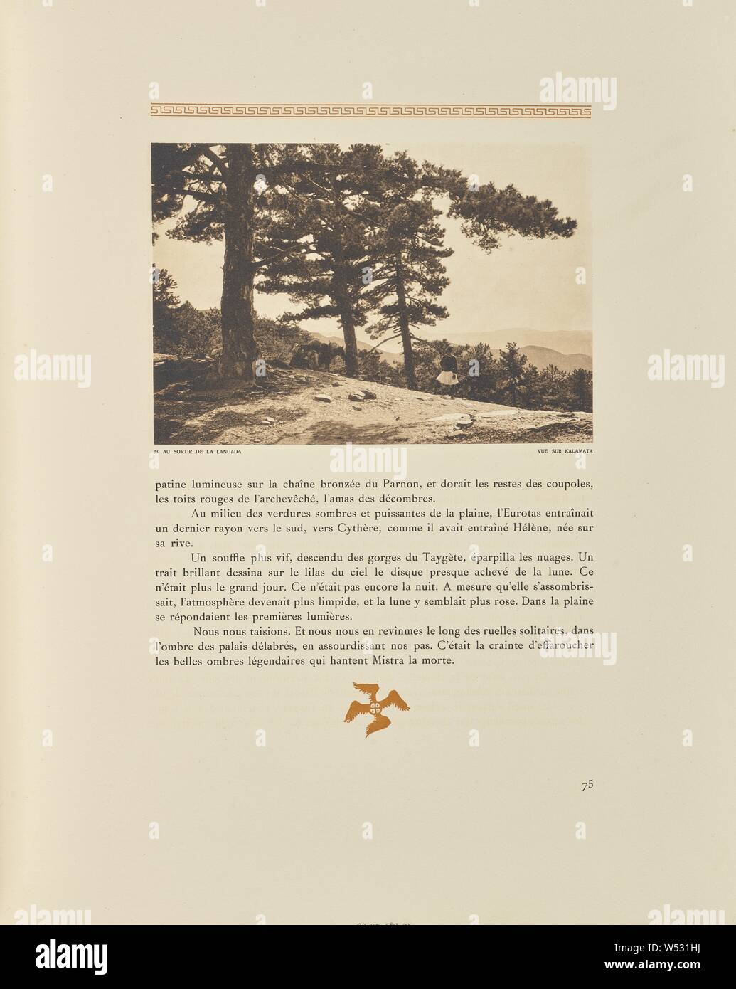 Au sortir de la Langada. Vue sur Kalamata, Frédéric Boissonnas (Swiss, 1858 - 1946), Geneva, Switzerland, 1910, Heliogravure / Photolithograph, 15 × 22 cm (5 7/8 × 8 11/16 in Stock Photo