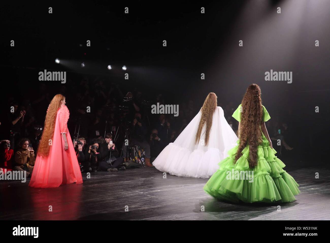 Models Display New Creations At The Viktor Rolf Viktor And Rolf Fashion Show During The Paris Haute Couture Fashion Week Spring Summer 19 In Paris Stock Photo Alamy