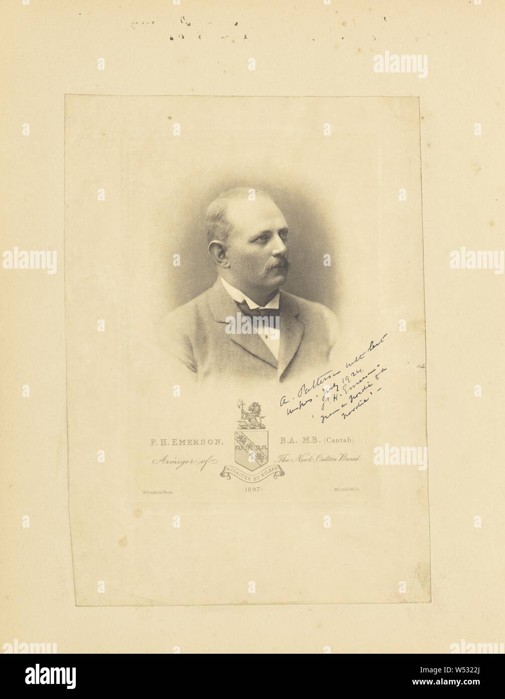 P.H. Emerson, B.A., M.B. (Cantab). Amiger of the Nook, Oulton Broad, W. Boughton (British, active about 1890 - about 1910), London, England, 1890, Photogravure, 15.7 × 10.8 cm (6 3/16 × 4 1/4 in Stock Photo