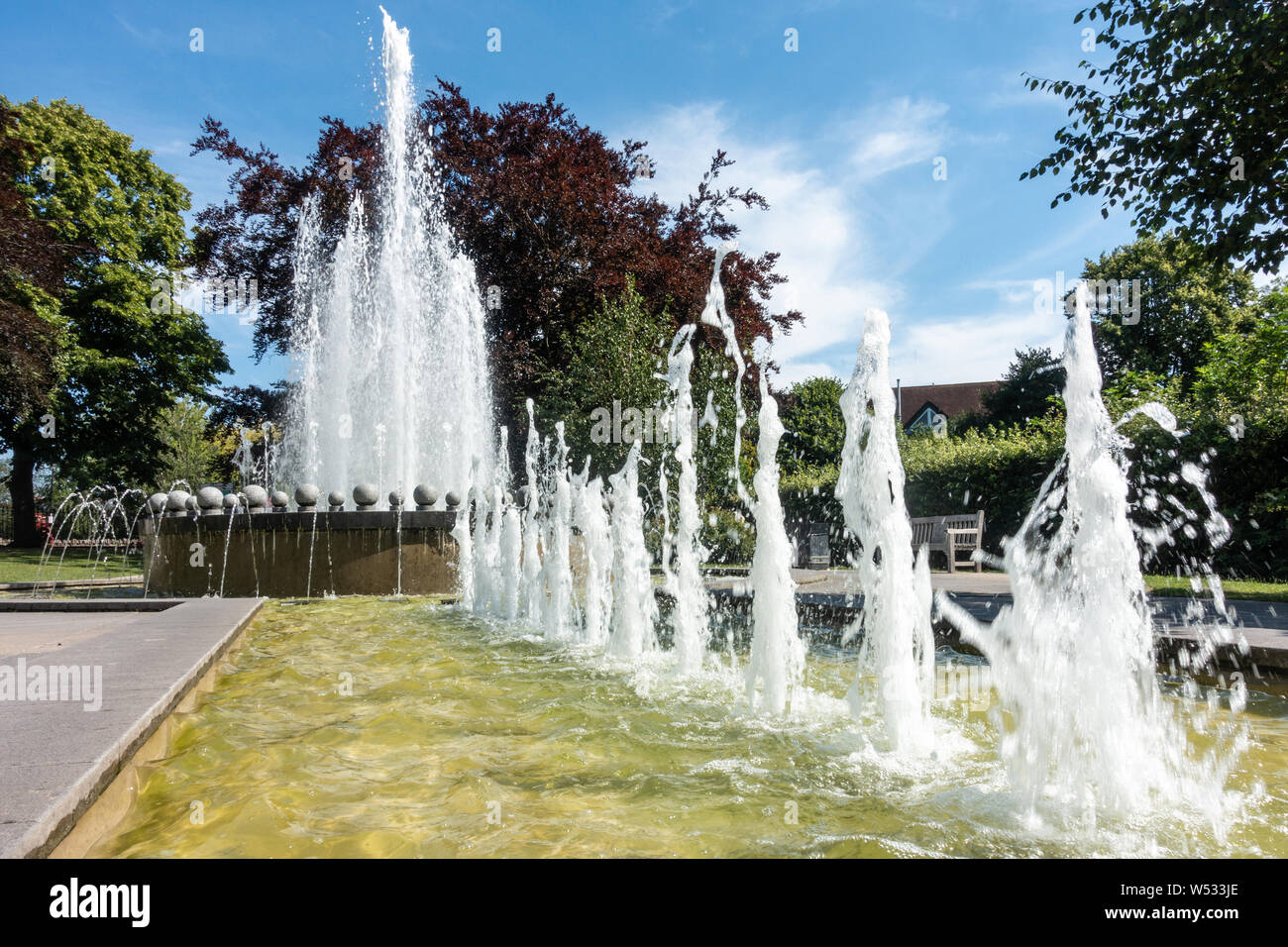 The Jubilee Fountain in Windsor, Berkshire, UK is a water feature in a