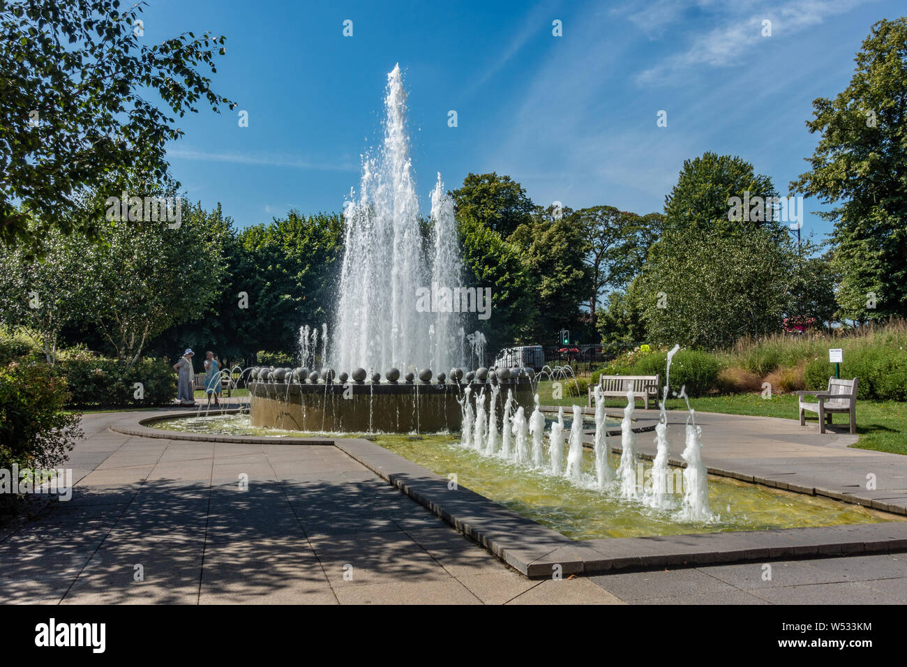 The Jubilee Fountain in Windsor, Berkshire, UK is a water feature in a