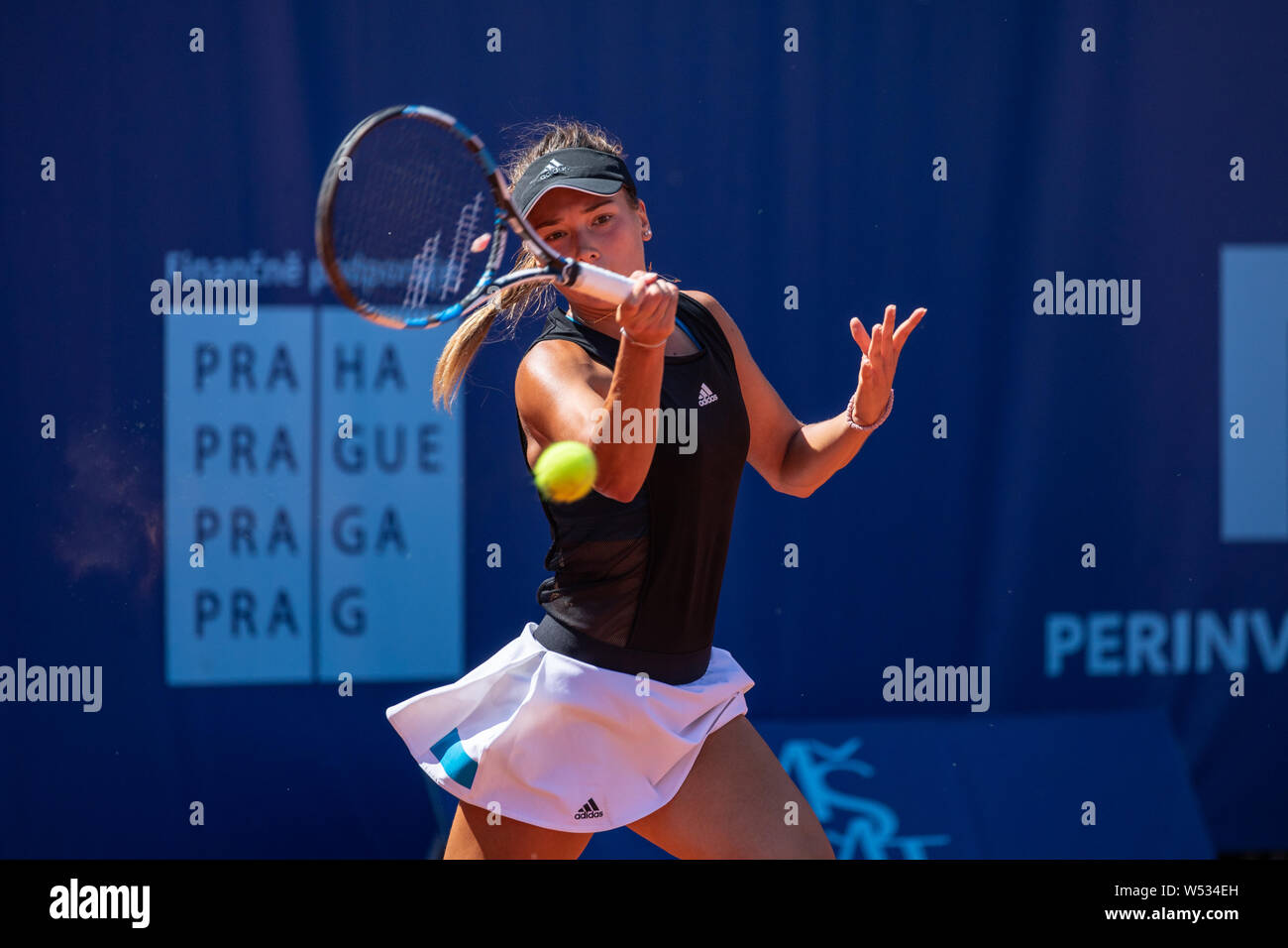 Prague, Czech Republic, 25th July, 2019. Sara Cakarevic (FRA) during match  against Denisa Allertova (CZE) at Advantage Cars Prague Open 2019 Stock  Photo - Alamy