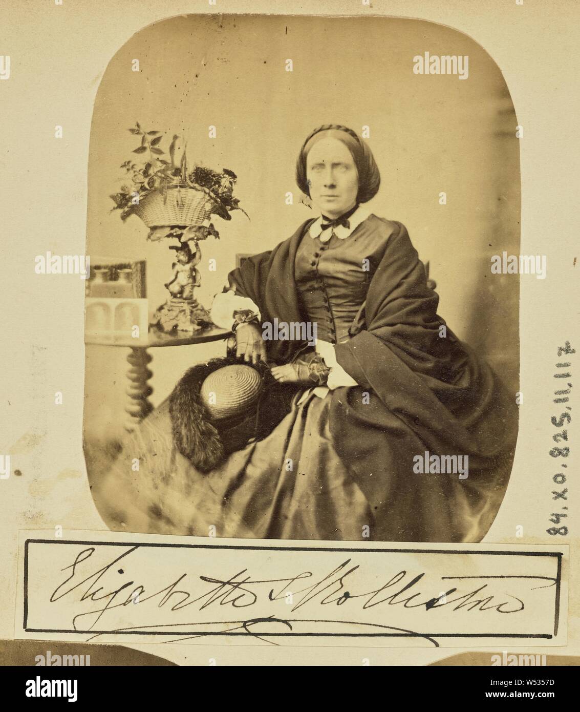Portrait of Elizabeth Rolleston, Unknown maker, Scotland, 1850s–1860s, Albumen silver print, 9 × 7.5 cm (3 9/16 × 2 15/16 in Stock Photo