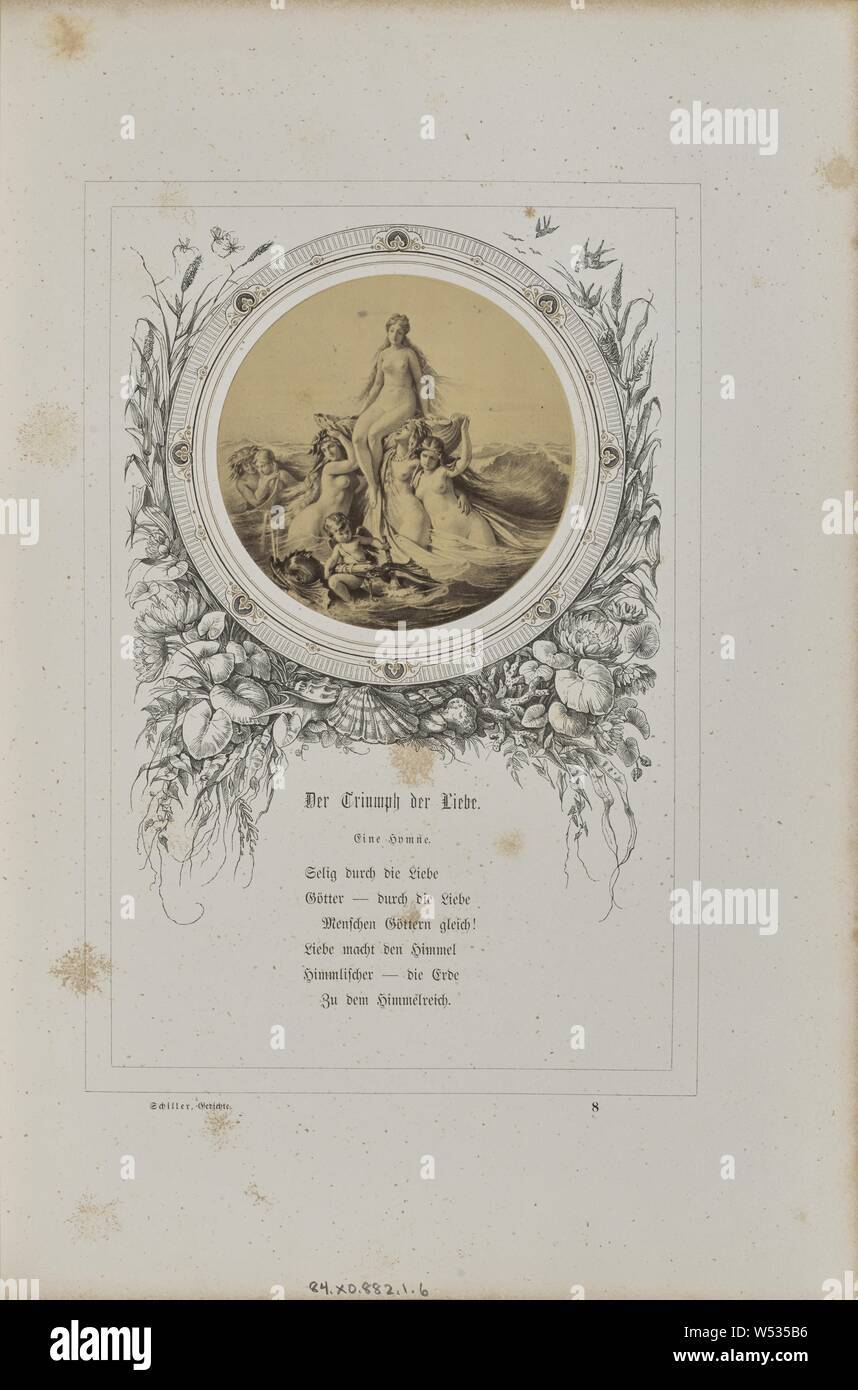 Der Triumph der Liebe, Josef Albert (German, 1825 - 1886), Stuttgart, Germany, 1859–1862, Albumen silver print, 9.2 × 9.3 cm (3 5/8 × 3 11/16 in Stock Photo