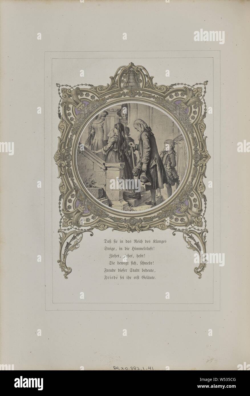 Das Lied von der Glocke, Josef Albert (German, 1825 - 1886), Stuttgart, Germany, 1859–1862, Albumen silver print, 9.8 × 10 cm (3 7/8 × 3 15/16 in Stock Photo