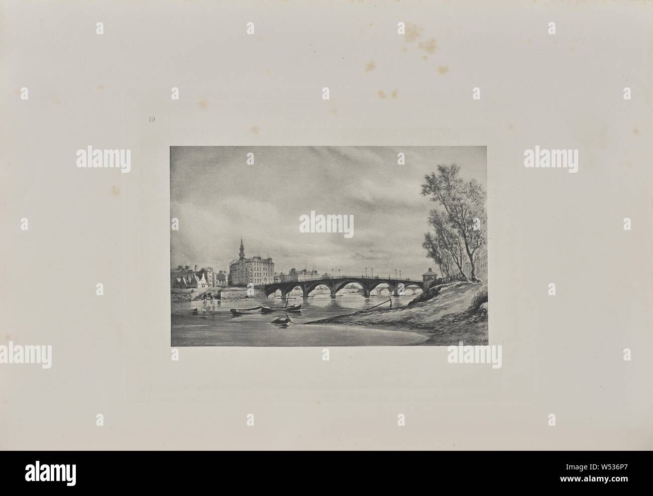 Old Stockwell Street Bridge, T. & R. Annan & Sons (Scottish, founded 1888), Glasgow, Scotland, 1885, Photoengraving, 11.1 × 17.6 cm (4 3/8 × 6 15/16 in Stock Photo