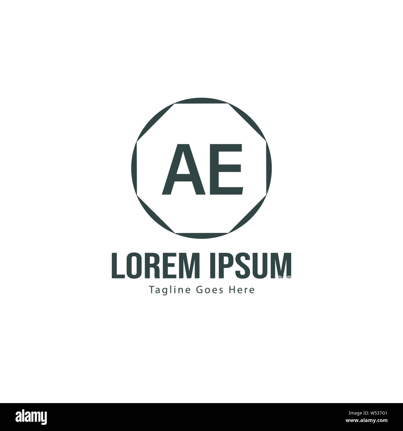 AE Letter Logo Design. Creative Modern AE Letters Icon Illustration ...