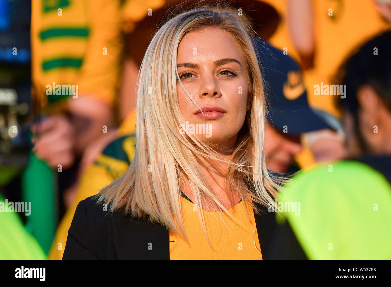 Australian football fans show their support to Australia national