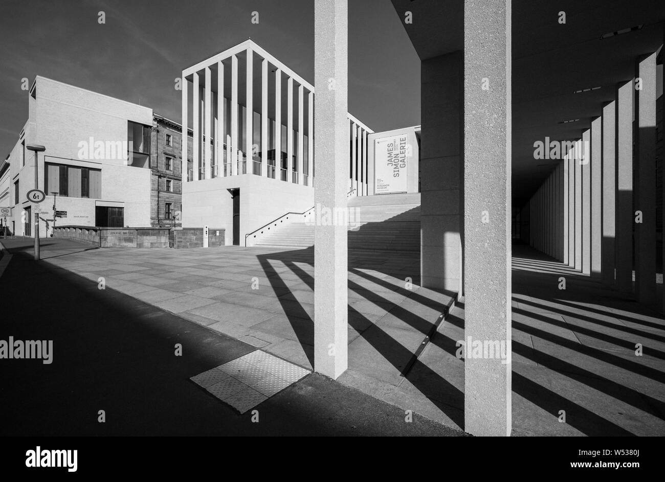 Berlin. Germany. James Simon Galerie, serves as the new entrance building for Museum Island, by David Chipperfield Architects, 1999–2018. Stock Photo