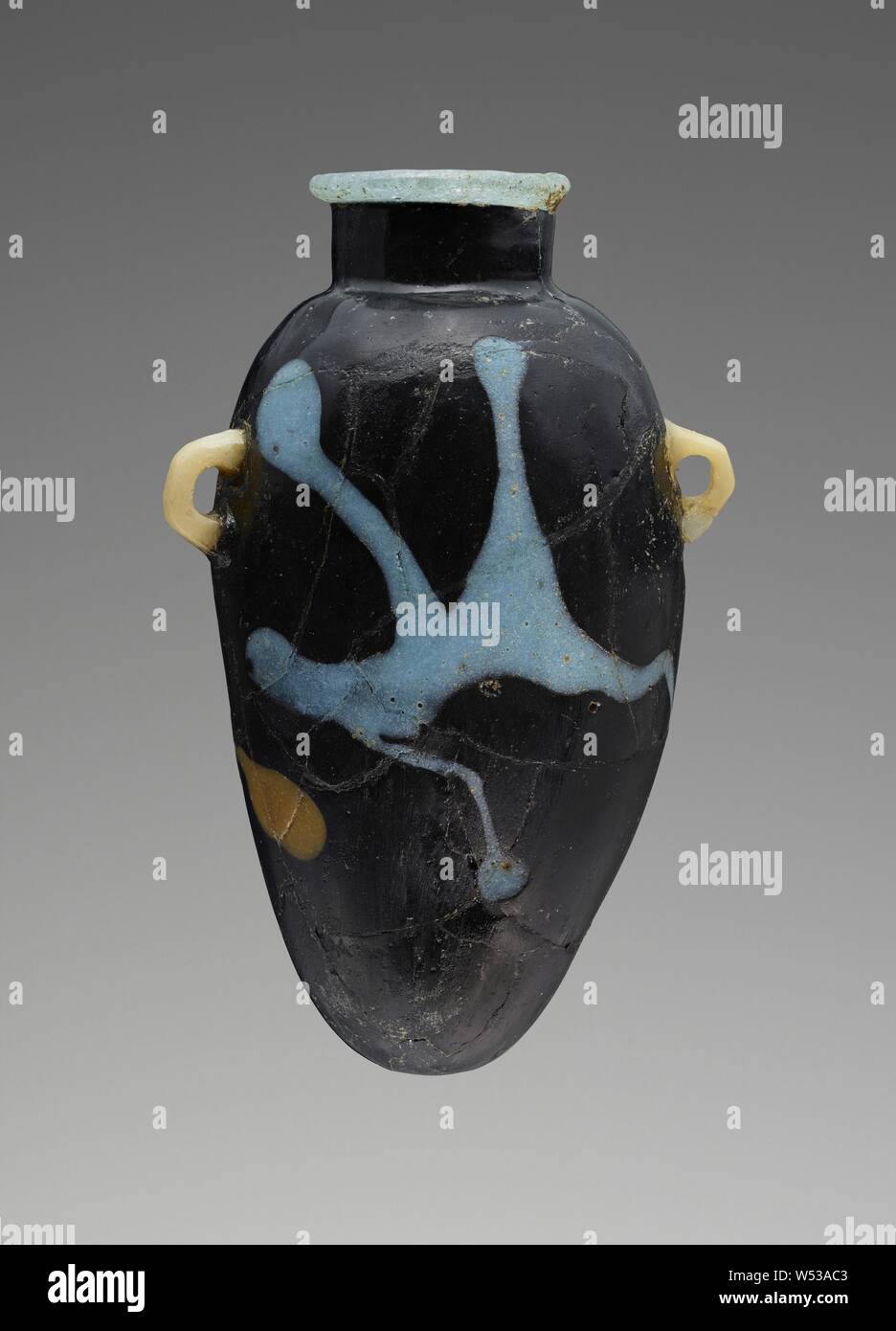 Amphoriskos, Unknown, Egypt, 1540 - 1075 B.C., Glass, 8.5 cm (3 3/8 in Stock Photo