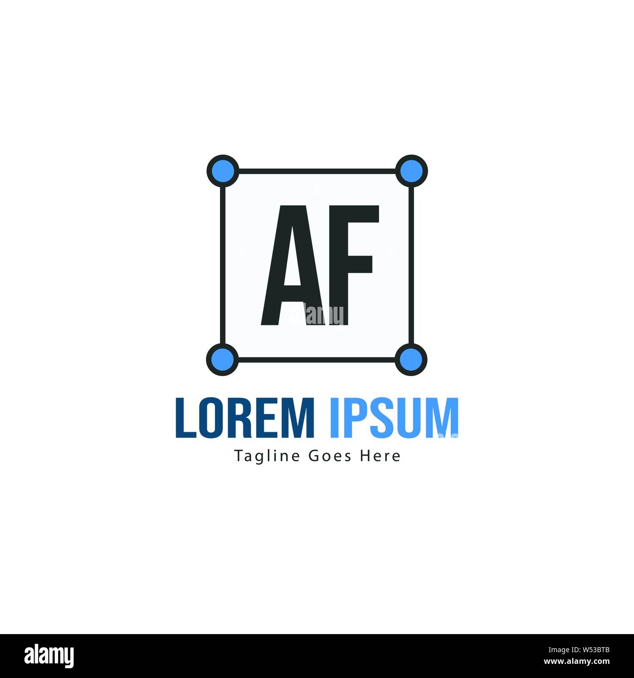 Logo initial letters af vector vectors hi-res stock photography and ...