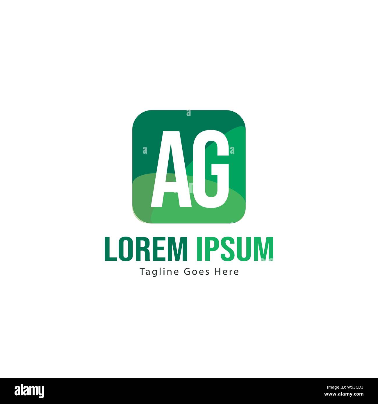 AG Letter Logo Design. Creative Modern AG Letters Icon Illustration ...